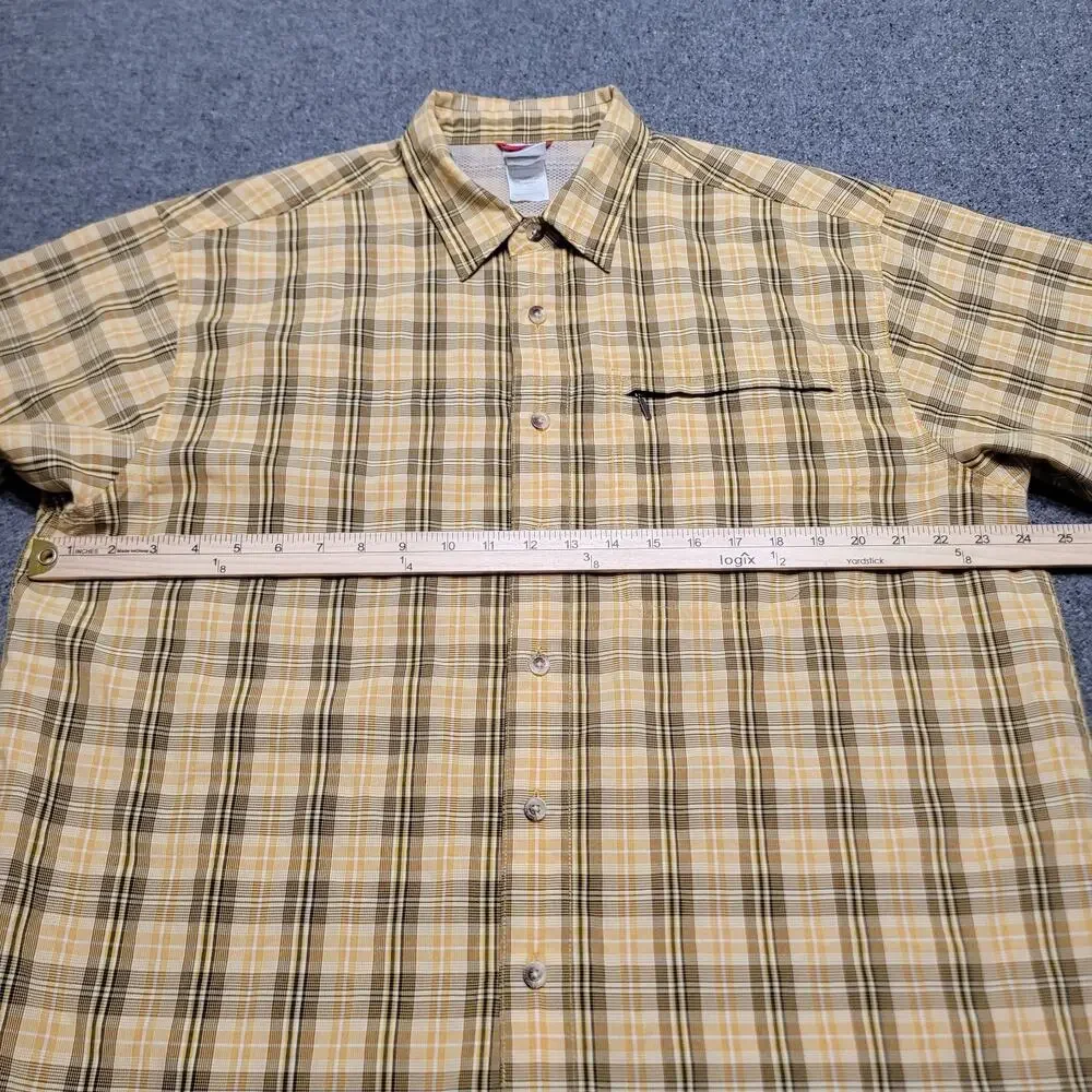 Vintage Y2K The North Face Shirt Mens Extra Large Yellow Millstone Outdoors Tech